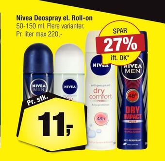 Calle Nivea deospray el. roll-on tilbud