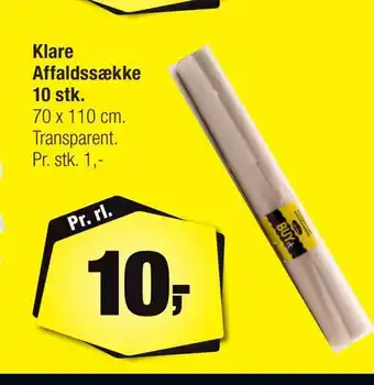 Klare affaldssække 10 stk.