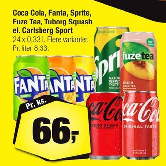 Calle Coca cola, fanta, sprite, fuze tea, tuborg squash el. carlsberg sport tilbud
