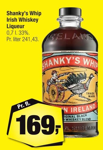 Calle Shanky's whip irish whiskey liqueur tilbud
