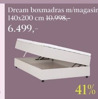 Dream boxmadras m/magasin 140x200 cm