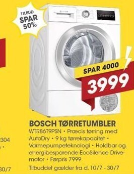 Punkt1 Bosch tørretumbler tilbud