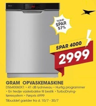 Punkt1 Gram opvaskemaskine tilbud