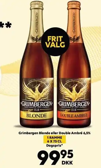 BorderShop Grimbergen blonde eller double ambré 6,5% tilbud