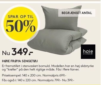 SengeSpecialisten Høie frøya sengetøj tilbud