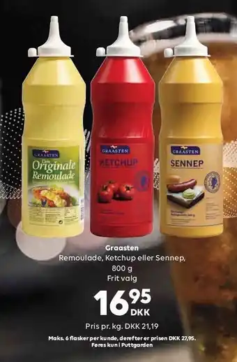 Graasten remoulade, ketchup eller sennep
