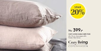 SengeSpecialisten Cozy living gable hør pude tilbud