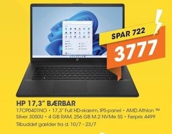Expert Hp 17,3 bærbar tilbud