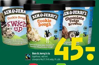 Coop 365 Ben & Jerry's is Dybfrost. 465 ml. tilbud