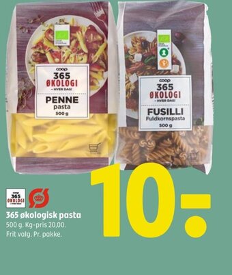 Coop 365 365 økologisk pasta tilbud