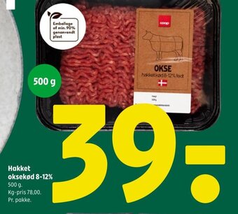 Coop 365 Hakket oksekød 8-12% tilbud