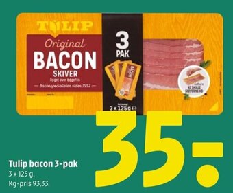 Coop 365 Tulip bacon 3-pak tilbud