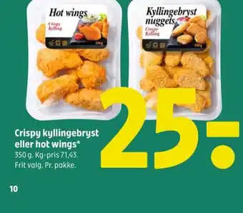 Coop 365 Crispy kyllingebryst eller hot wings tilbud