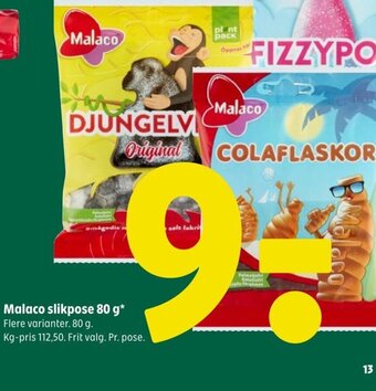 Coop 365 Malaco slikpose 80 g tilbud