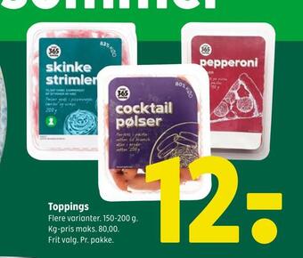 Coop 365 Toppings tilbud