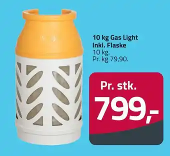 Fleggaard 10 kg gas light inkl. flaske tilbud