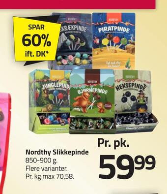 Fleggaard Nordthy slikkepinde tilbud