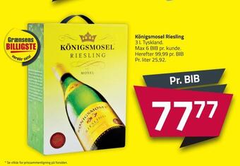 Fleggaard Königsmosel riesling tilbud