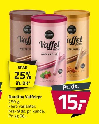 Fleggaard Nordthy vaffelrør tilbud