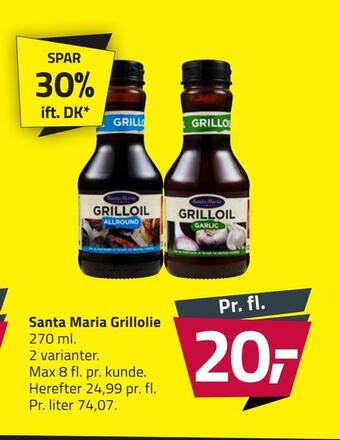 Fleggaard Santa maria grillolie tilbud