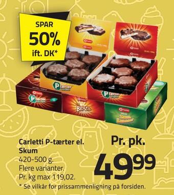 Fleggaard Carletti p-tærter el. skum tilbud