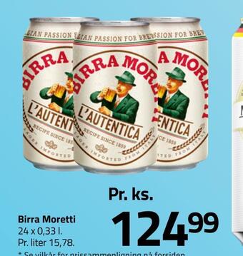 Fleggaard Birra moretti tilbud