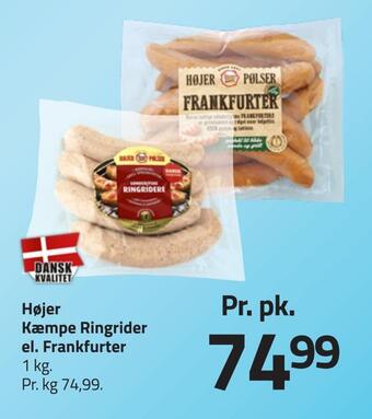 Fleggaard Højer kæmpe ringrider el. frankfurter tilbud
