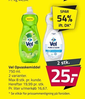 Fleggaard Vel opvaskemiddel tilbud