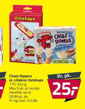 Fleggaard Cheez dippers el. lillebror ostehaps tilbud