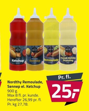 Fleggaard Nordthy remoulade, sennep el. ketchup tilbud