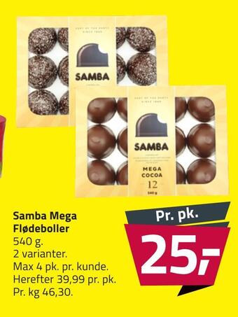 Fleggaard Samba mega flødeboller tilbud