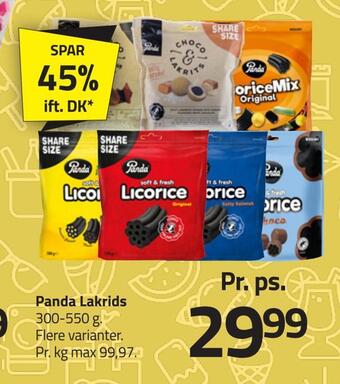 Fleggaard Panda lakrids tilbud