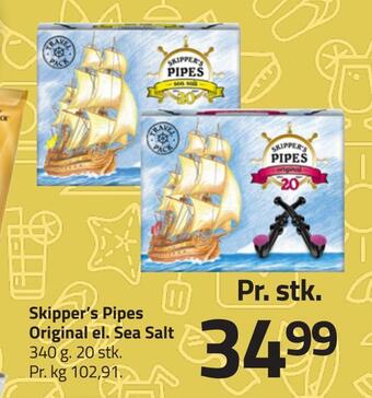 Fleggaard Skipper's pipes original el. sea salt tilbud