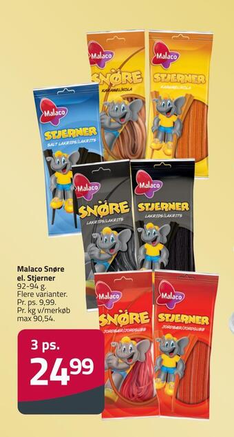 Fleggaard Malaco snøre el. stjerner tilbud