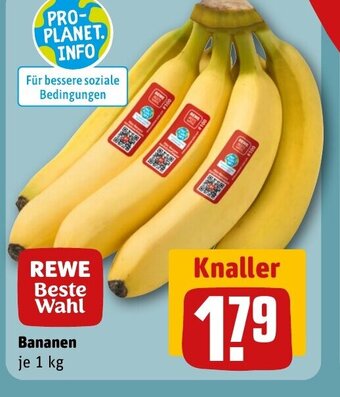 REWE DE Bananen je 1 kg tilbud