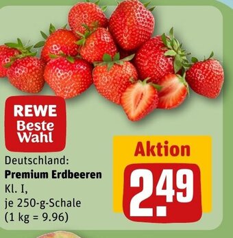 REWE DE Premium Erdbeeren tilbud