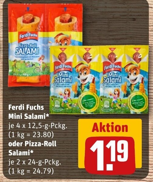 Ferdi Fuchs Mini Salami tilbud hos REWE