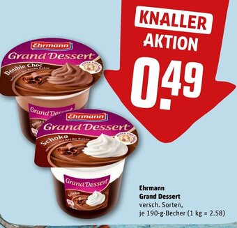 REWE DE Ehrmann Grand Dessert tilbud
