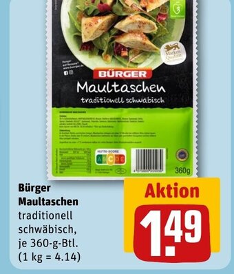 REWE DE Bürger Maultaschen tilbud