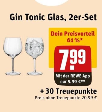 REWE DE Gin Tonic Glas, 2er-Set tilbud