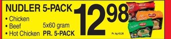 ABC Lavpris NUDLER 5-PACK tilbud