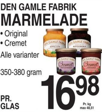 ABC Lavpris DEN GAMLE FABRIK MARMELADE tilbud