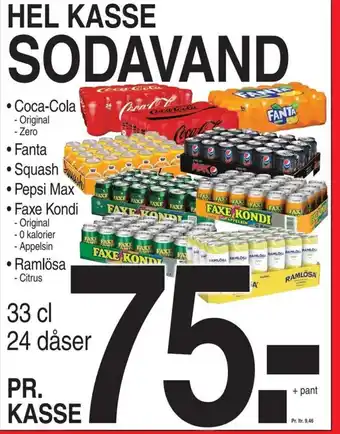 ABC Lavpris HEL KASSE SODAVAND tilbud