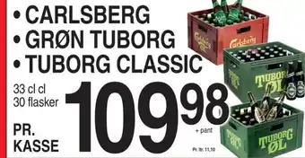 ABC Lavpris • CARLSBERG GRØN TUBORG TUBORG CLASSIC tilbud