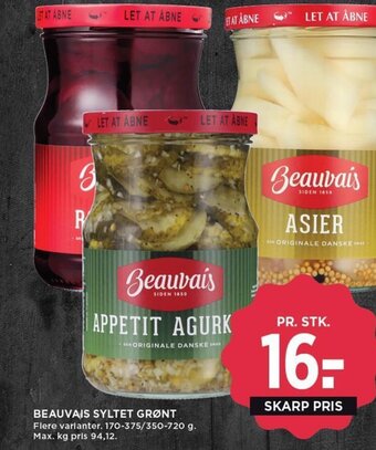 MENY BEAUVAIS SYLTET GRØNT tilbud