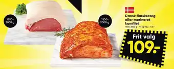 Bilka Dansk flæskesteg eller marineret kamfilet tilbud