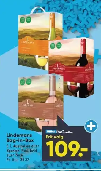 Bilka Lindemans Bag-in-Box 3 L. tilbud