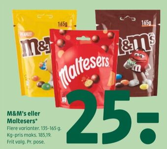 Coop 365 Maltesers chokoladepastiller tilbud