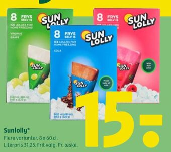 Coop 365 Sun lolly is frys selv tilbud