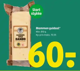 Coop 365 Mammen skæreost danbo guld tilbud